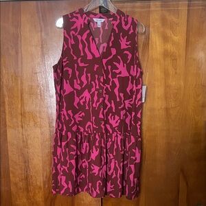 Nine West Pink and Brown Dress